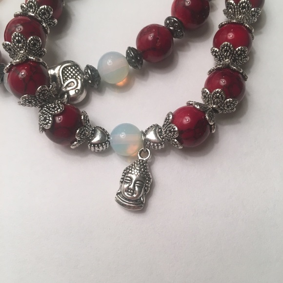 Beaded Stretchy Buddha Bracelet - Picture 2 of 2